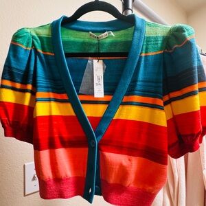 Alice + Olivia Romi Multicolor Striped Top